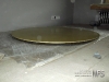 Stół betonowy, żółty, beton GRC